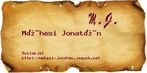Méhesi Jonatán névjegykártya
